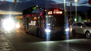 NYCT Q13 Bus New Flyer XD40 7776 7412 Orion VII NG Hybrid 4177 Northern Francis Lewis Blvds