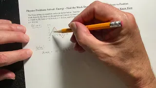Example of Energy - Find the Work Done From a Graph of Force vs Position