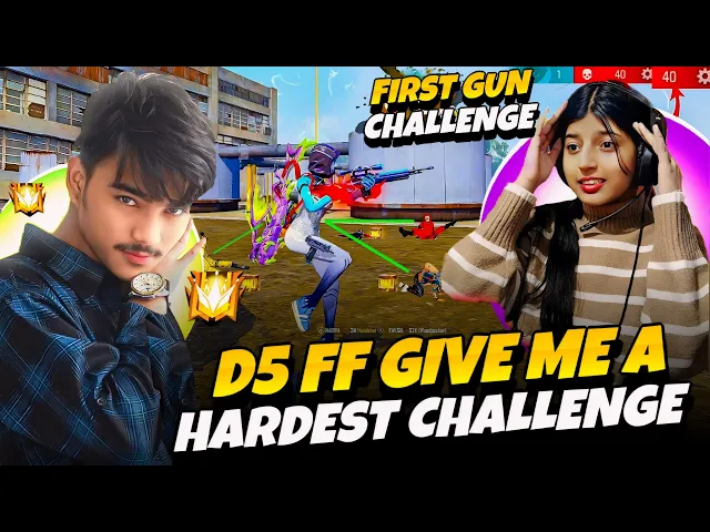 Download MP3 D5 FF Give Me a Hardest Challenge Grandmaster😱 20 kills With First Gun - Garena free fire
