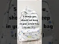 5 things you should not keep in your bag grade 3-5
