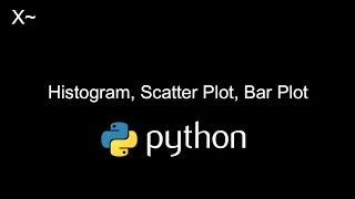 Histogram scatter plot and bar plot in Python
