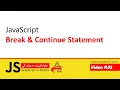 32 Break Continue Statement JavaScript JavaScript in pashto