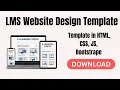 Free LMS Website Template Download HTML CSS JS Online Learning Portal UI Design