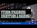 How to Encrypt and Hash the password in Python