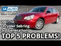 Top 5 Problems 3rd Generation Chrysler Sebring Sedan 2007-10