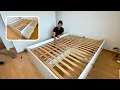 How to assemble BRIMNES BED FRAME Part 1