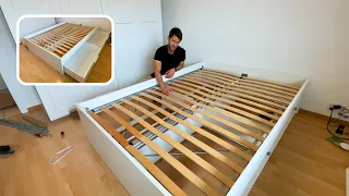 How to assemble BRIMNES BED FRAME Part 1