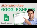 How to Create a Data Entry Form with AI in Google Sheets 2026 Step-by-Step Beginner Tutorial