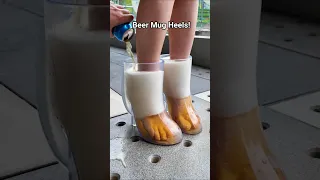 پاشنه بلند لیوان آبجو دندنها