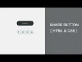 Awesome Share Button using HTMl CSS - Animated Button CSS