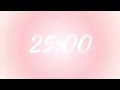 Aesthetic Pink Aura Countdown Timer 25 Minute Timer Soft Minimal Background