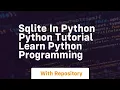 Sqlite in python python tutorial learn python programming