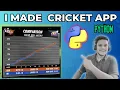 Digital Cricket Score Bored Analytics Cricket App PYTHON PROJECT