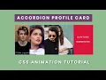CSS Accordion Profile Card Hover Animation
