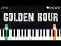 JVKE - golden hour | EASY Piano Tutorial