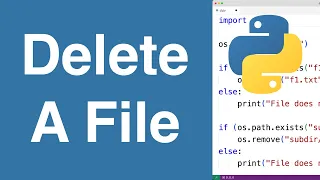 Delete A File Python Tutorial