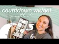 HOW TO CREATE A COUNTDOWN WIDGET aesthetic ios14 home screen on iphone