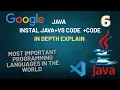 How to Install Java VS Code Run First Program first code in depth explain