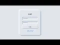 Neumorphic Login Form using HTML CSS