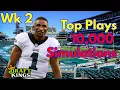 NFL week 2 DFS Draftkings - Top Plays based on 10 000 simulations in Excel Spreadsheet