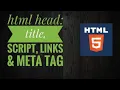 html tutorial head title script meta tags web development tutorial