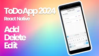 React Native Todo App 2024 No external libraries