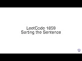LeetCode 1859 Sorting the Sentence