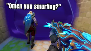 "Omen are you smurfing?"