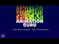 After Effects Tutorial - Echo Text Animation Typography Tutorial Free Project File