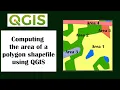 Computing the area of a polygon shapefile using QGIS
