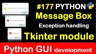 how to create message Box in python by using Tkinter module Complete Python tutorial 2020