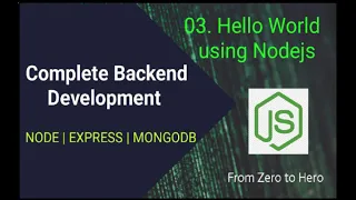 03 Hello World Program Using Nodejs