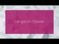 Download Lagu Langston Steele - appearance