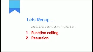 Basics of Dynamic Programming - Function Calls