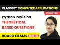 Python Revision - Theoretical Based Questions Class 10 Computer Applications Ch 8 Code 165