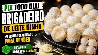 PIX TODO DIA! BRIGADEIRO DE LEITE NINHO EM GRANDE QUANTIDADE PARA VENDER UNITÁRIO OU CAIXINHA COM 4
