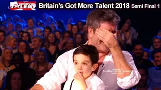Simon Cowell and son Eric who Steals the Show Britain s Got Talent 2018 Semi Final BGT S12E08