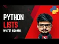 Python Lists Tutorial Master in 30 Minutes Python Full Course for Absolute Beginners