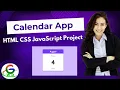 HTML CSS JavaScript Project Mini Month Calendar Guri Web Developer Project Tutorial in Hindi