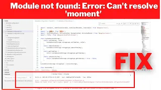 Module not found Error Can t resolve moment in C Users samehulhaq Desktop