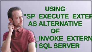 Using sp - execute
