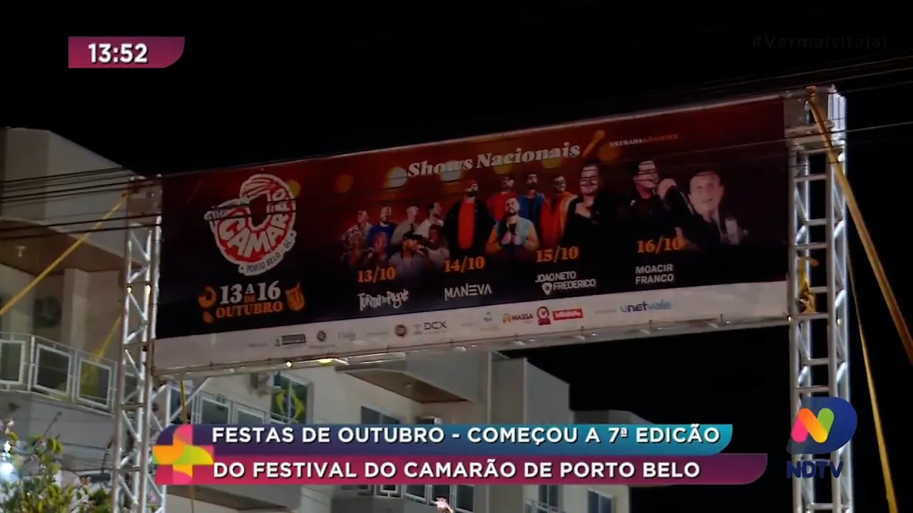 Começou a 7ª edição do Festival do Camarão de Porto Belo