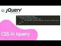 CSS in Jquery in hindi JQuery Tutorial In Hindi - 6 Jquery