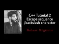 C Bangla Tutorial Escape Sequences Backslash character Tutorial 2