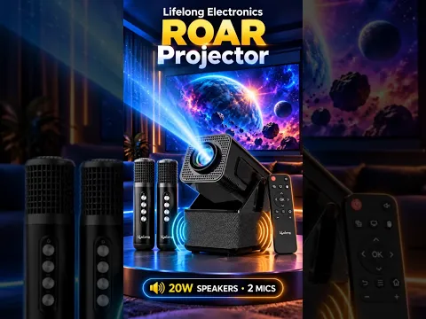 Lifelong ROAR Projector packed with features for your home theatre experience! #projector # #tech