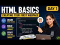 HTML Basics Day 1 Create Your First Webpage HTML Tutorial for Beginners in Hindi