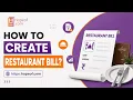 How to Generate a Restaurant Bill Online Food Receipt Generator