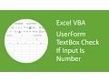 Excel VBA UserForm TextBox - Check If Input Is a Number or Not on exit