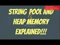 HEAP MEMORY AND STRING POOL EXPLAINED JAVA STRING ALL CONCEPTS EXPLAINED