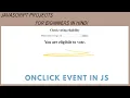 Check voting eligibility in if else condition If Else Statement Simple js project for biginners